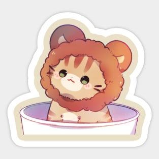 Lion Kitty Sticker